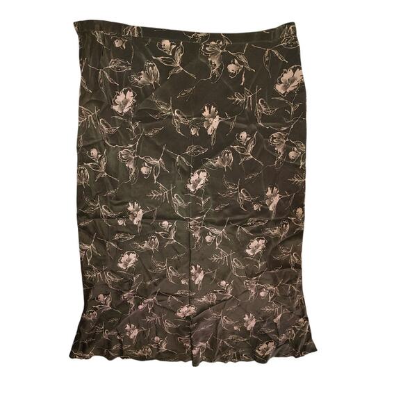 VTG Green Silk Maxi Skirt NWOT SZ 16 - Picture 3 of 3